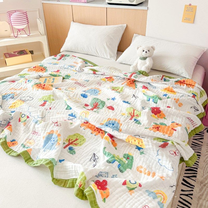 六层纱布毛巾被纯棉儿童棉纱毯子夏被婴儿空调毯午睡盖毯夏季薄款,床上用品,休闲毯/毛毯/绒毯,淘宝优惠券,粉丝福利购,淘宝优惠卷