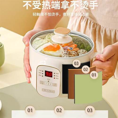 小电煮锅蒸锅宿舍多功能火锅辅食锅宝宝专用智能预约煮粥煲汤锅