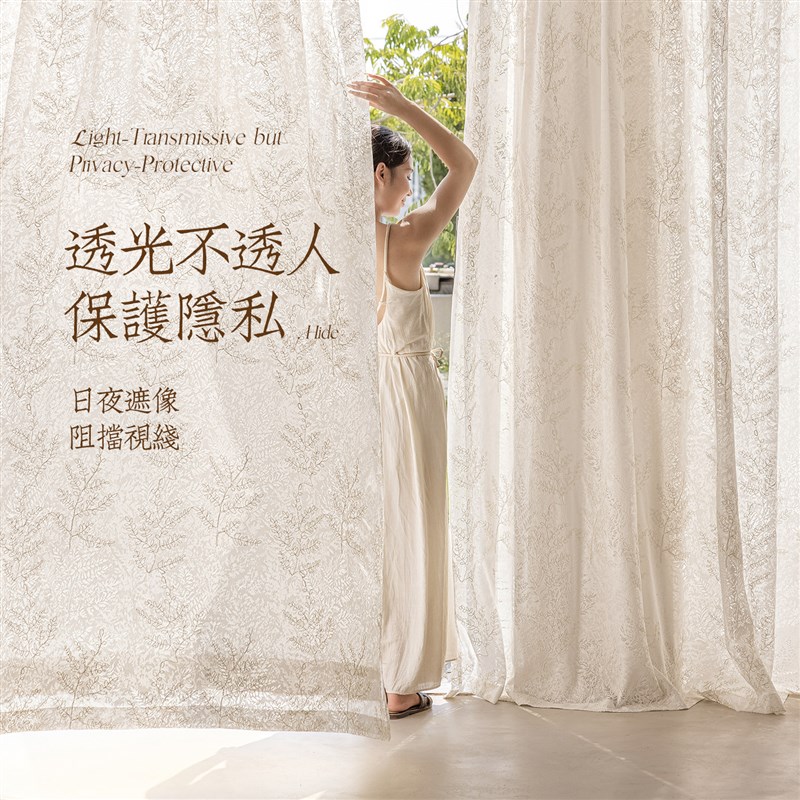 法式镂空纱窗帘绣花纱帘透光不透人浪漫光影高级感卧室客厅芳华纱