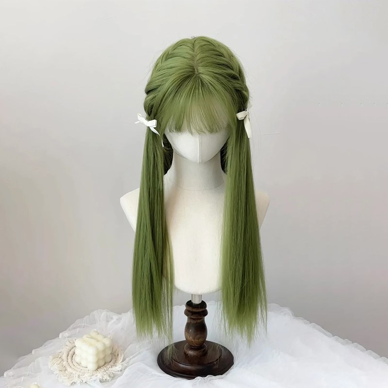 【绿野仙踪】绿色假发女长发Lolita鞠婧祎同款森系长直发全头套式