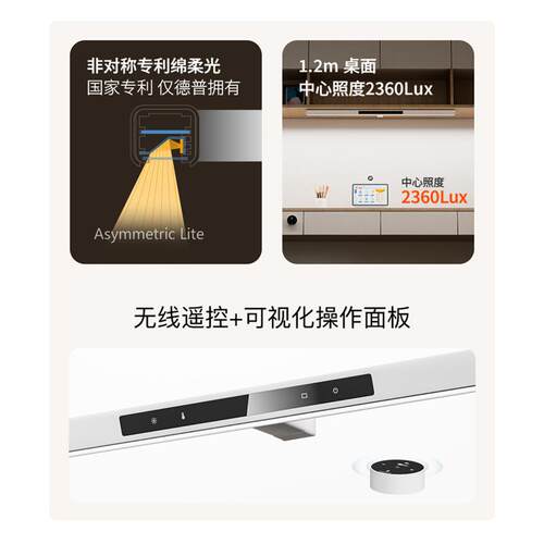 德普磁吸护眼台灯国AA级儿童学习专用壁挂式书桌阅读吸顶灯全光谱