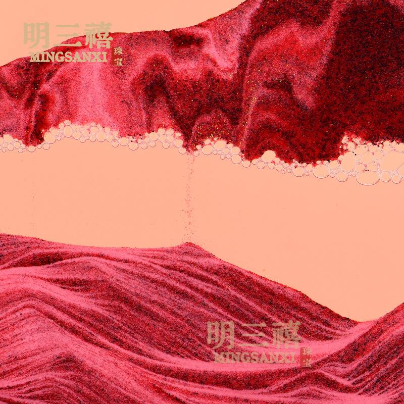 高含量朱砂流沙画3D沙漏解压桌面摆件水飞砂朱砂流沙画办公摆件