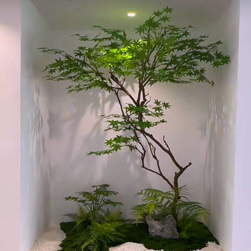 仿真绿植鸡爪槭假枫树景观造景橱窗天井茶室软装摆件装饰简约套餐
