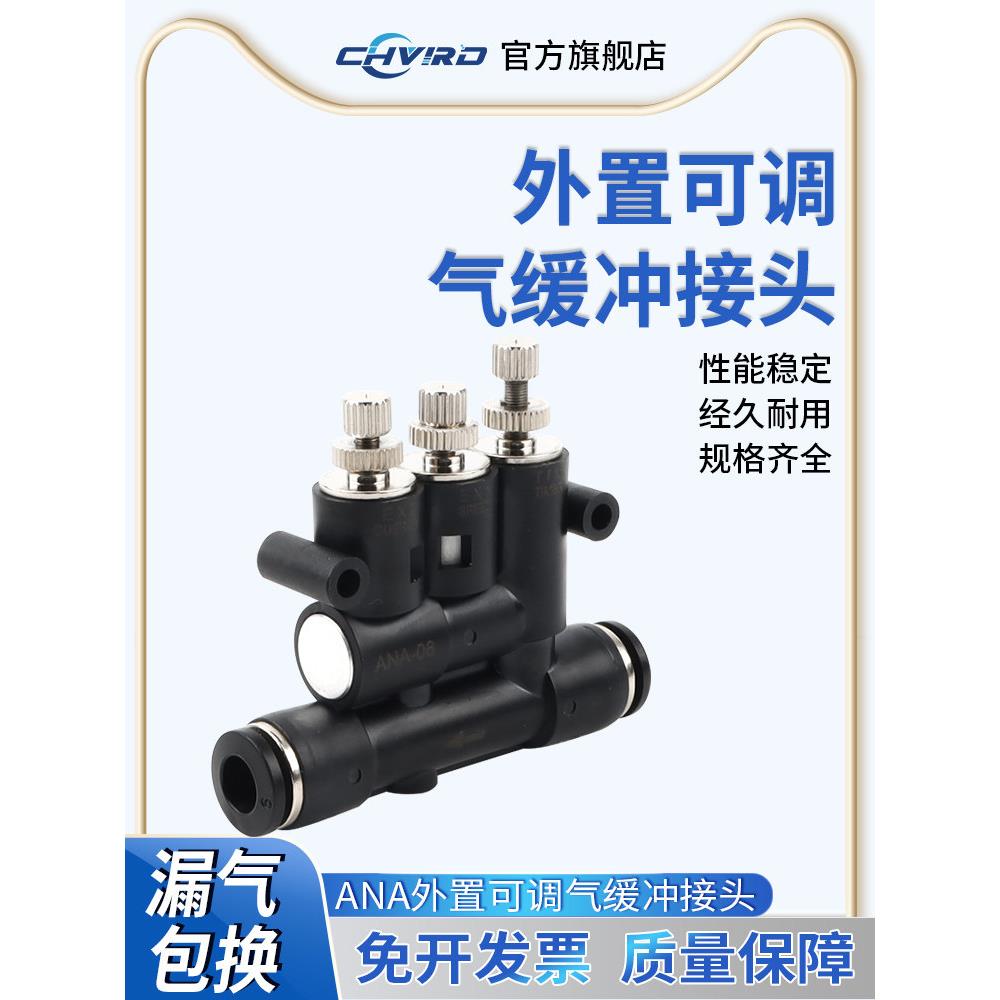 气动气缸外置式可调气缓冲接头ANA-06 调节时间带速度缓冲器SA-06