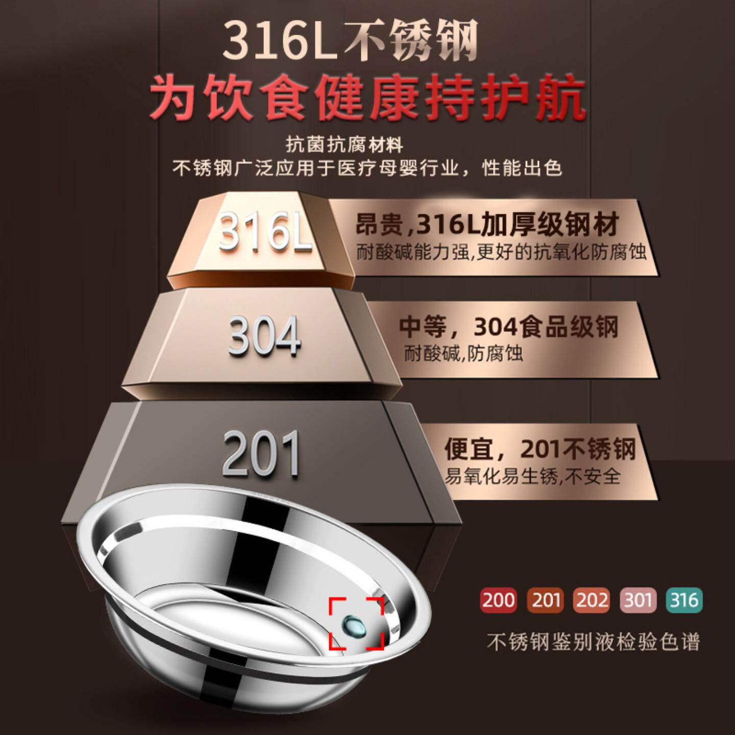 食品级不锈钢碗小铁碗汤碗家用儿童吃饭碗汤饭盛菜盆