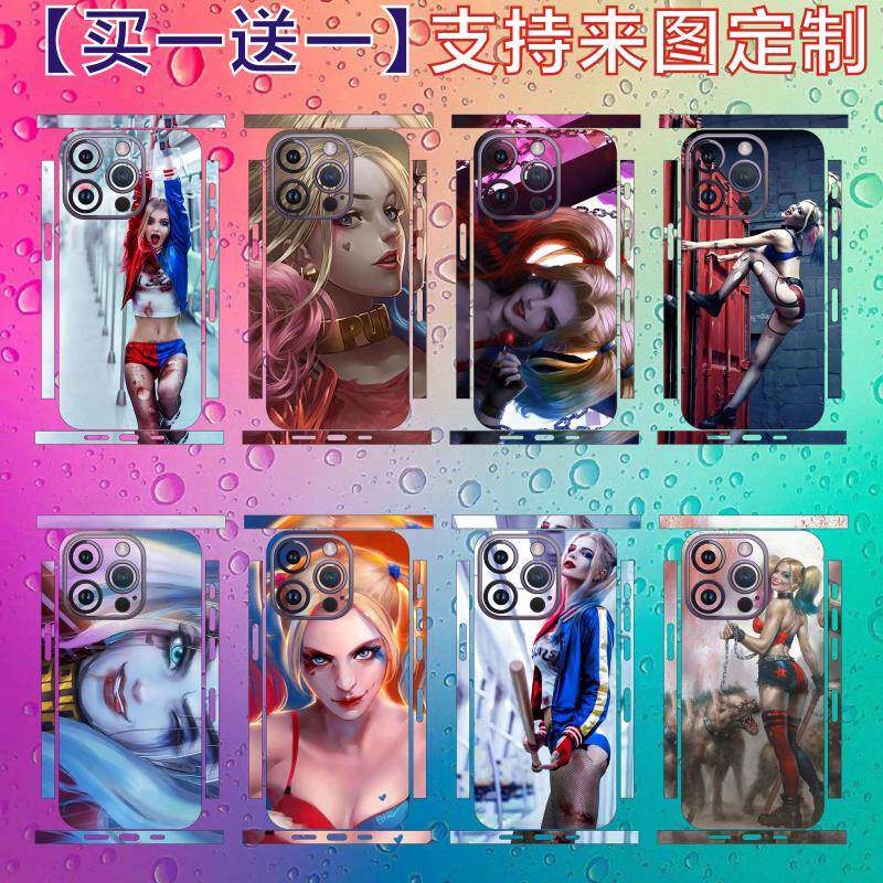 适用苹果14小丑女手机彩膜贴纸iPhone13Pro可爱卡通定制后膜贴15Promax个性16plus改色膜背贴12Pro保护膜