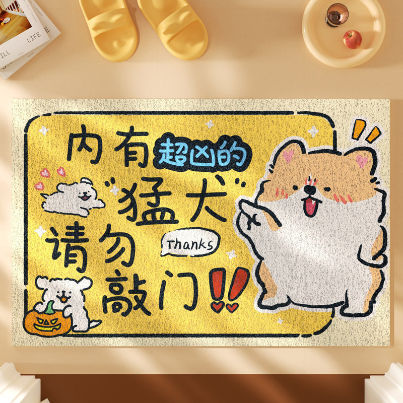 请勿敲门入户门地垫丝圈脚垫子耐脏免洗家用进门门口地毯防滑室外,居家布艺,入户地垫,淘宝优惠券,粉丝福利购,淘宝优惠卷