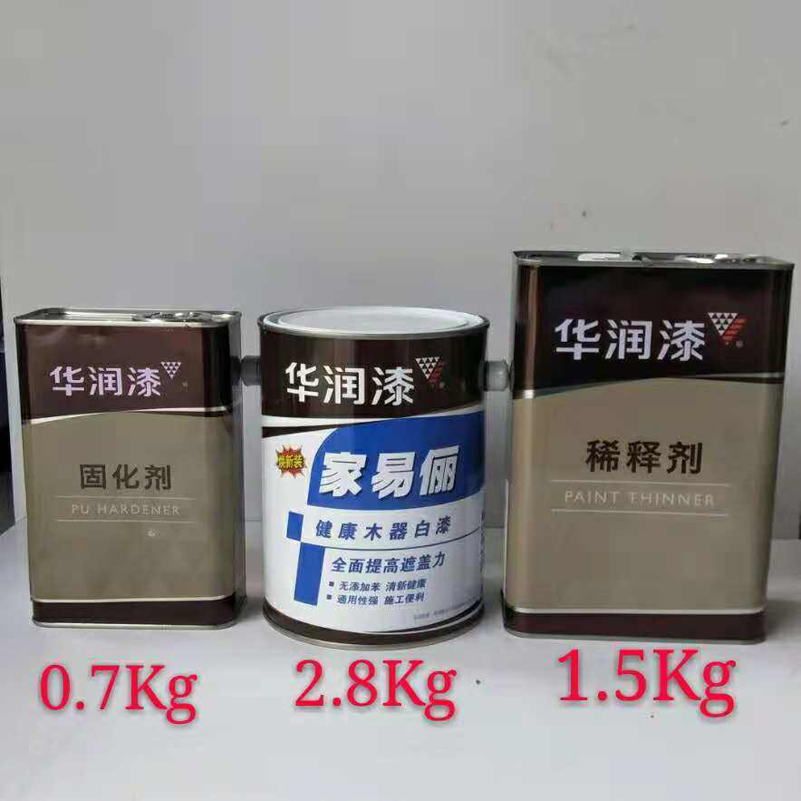 华润漆5公斤木器漆聚脂漆聚氨脂油漆环保PU家具漆清漆底漆白漆