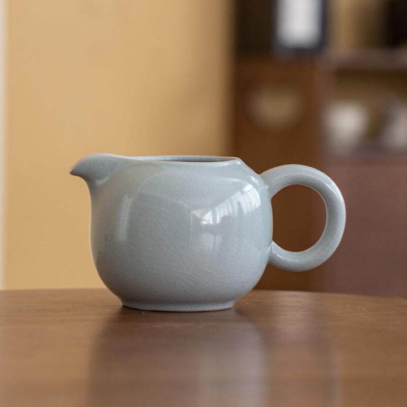 奉茗开片汝窑公道杯天青汝瓷茶海匀杯分茶器功夫茶具茶道汝青