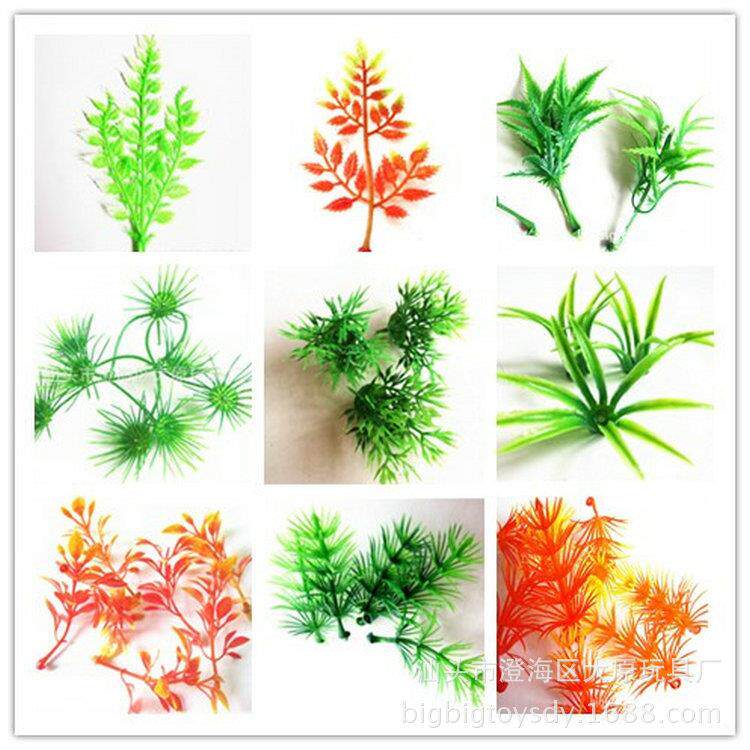 仿真四脚草绿水草树叶模型兰花草针叶兰沙盘产品装饰点缀草假草