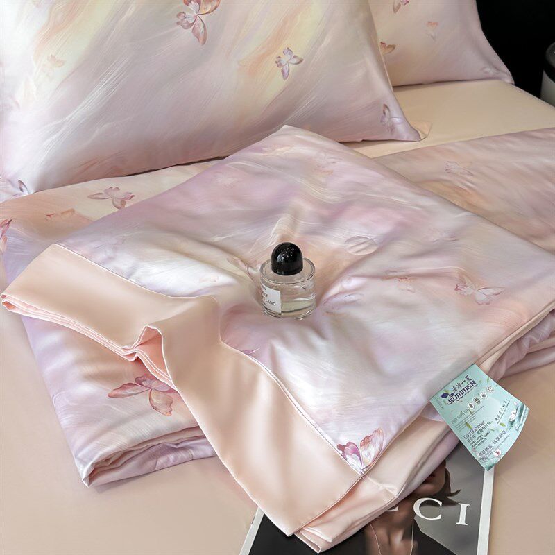 夏季裸睡A类莱赛尔天丝夏凉被四件套凉感丝滑薄被真丝床笠空调被4,床上用品,化纤被,淘宝优惠券,粉丝福利购,淘宝优惠卷