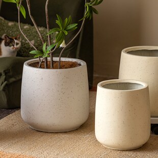 客厅花盆落地大号轻奢高级感绿植盆栽花器镁泥仿陶瓷大型植物花盆