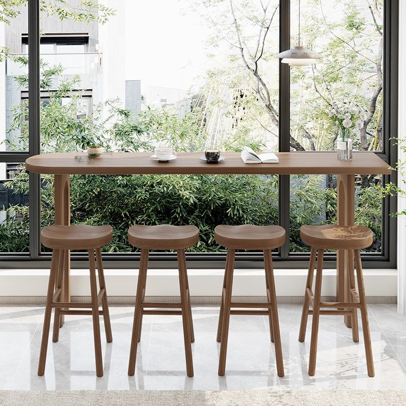 实木吧台桌椅组合简约办公吧台式餐桌家用小户型客厅靠墙高脚桌子,商业/办公家具,酒吧台,淘宝优惠券,粉丝福利购,淘宝优惠卷