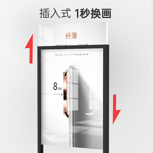 双柱立牌立式落地式kt板广告展示牌商场门口指示水牌海报架子展架