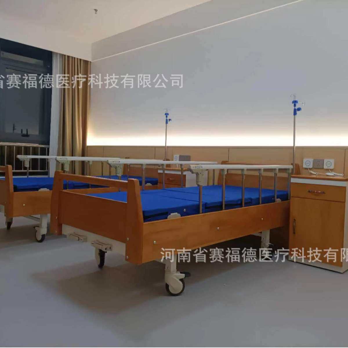 ABS床厂家适老化居家养老床单双手摇养老院起背抬腿升降老年人床