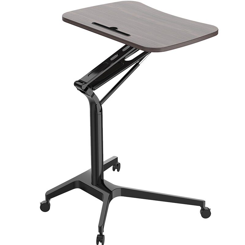 壹巢气动升降桌可移动电脑桌站立式工作台懒人床边办公桌演讲台桌
