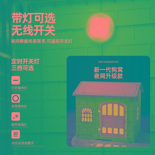 室内狗狗窝客厅新款中小型狗屋四季通用猫窝带厕所狗房子宠物用品