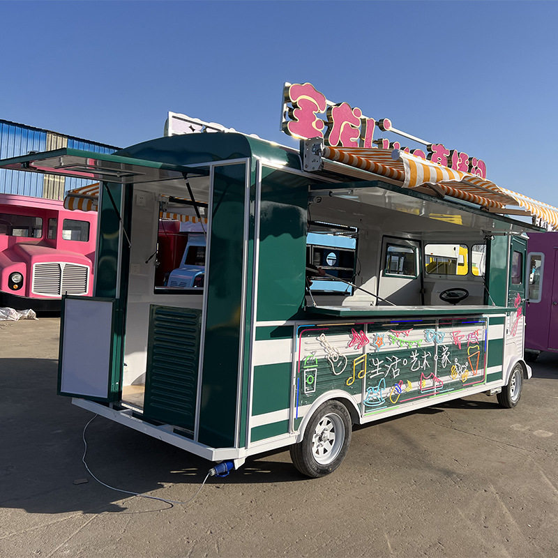 铁艺铁艺移动车小卖部商业集市摆摊餐车大型落地摆件铁艺模型专卖