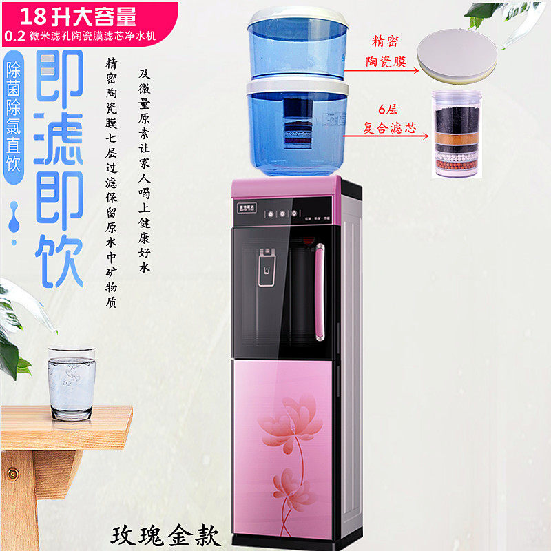 饮水机过滤桶立式冷热家用自来水净水器直饮带桶加热一体机净水桶