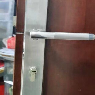 大门锁面板304不锈钢把手金色黑色双开加厚别墅双开门85入户锁