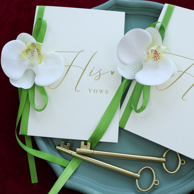 结婚韩式新娘森系小清新誓言卡信任宣誓本新郎宣言卡郁金香铃兰花