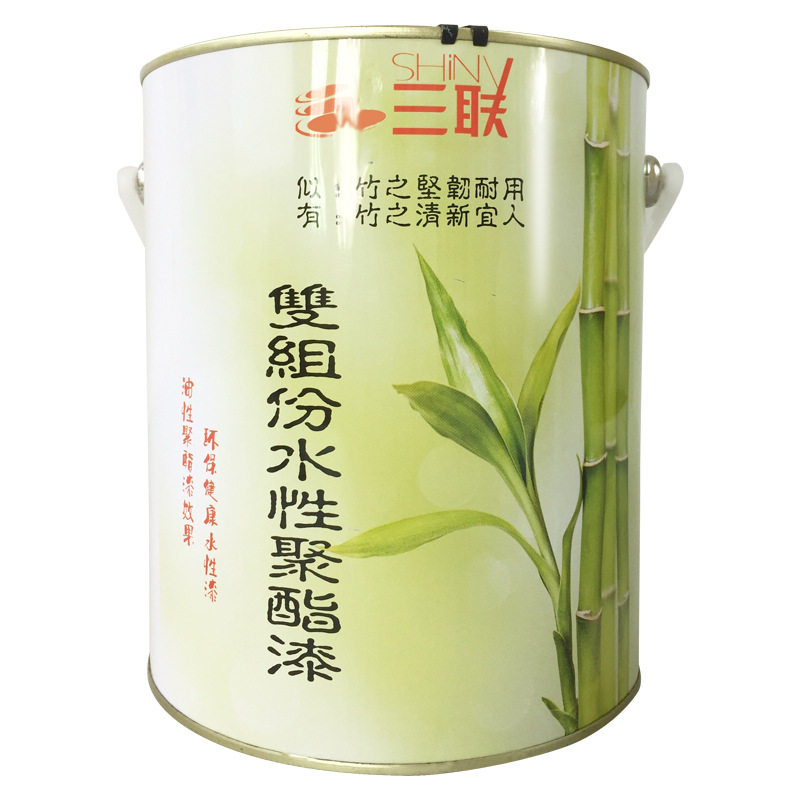 三联水性聚酯清漆透明木器漆旧地板翻新油漆木质实木地板衣柜木门