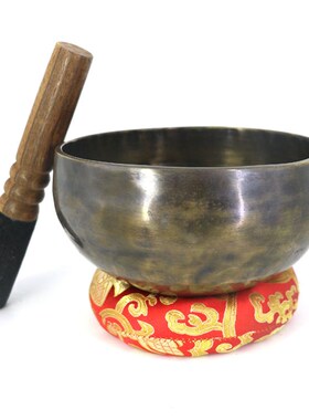 家居摆件尼泊尔手工仿旧佛音钵瑜伽静心钵佛音碗铜磬音疗颂钵