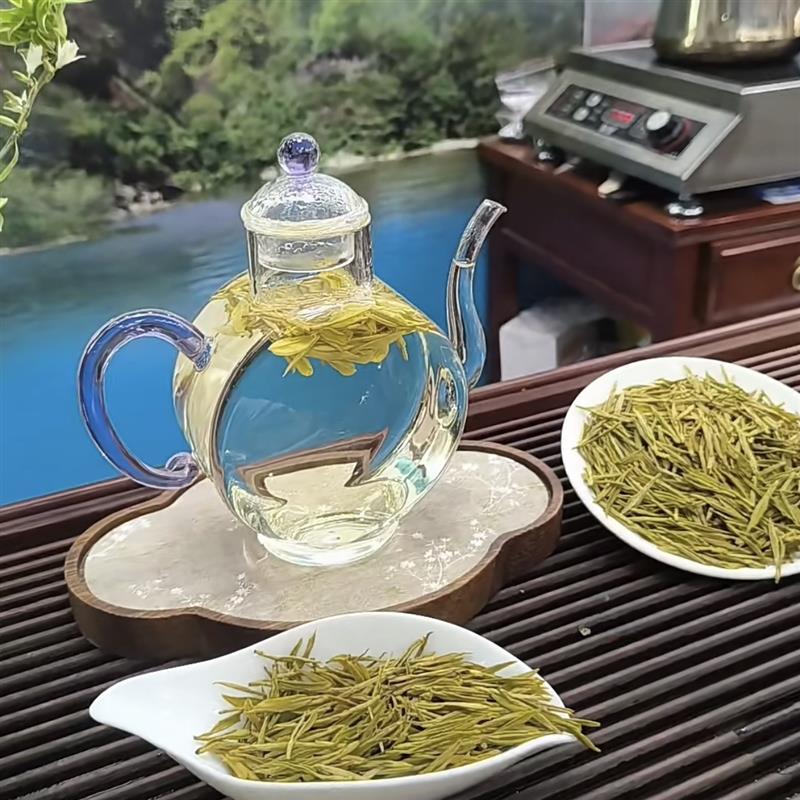 女士绿茶专用泡茶壶一人饮小壶家用高档仿宋玻璃执壶功夫茶水分离