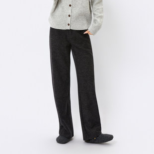 艾蜜丰针织衫女2026春季新款直筒裤休闲百搭时尚运动卫裤阔腿裤