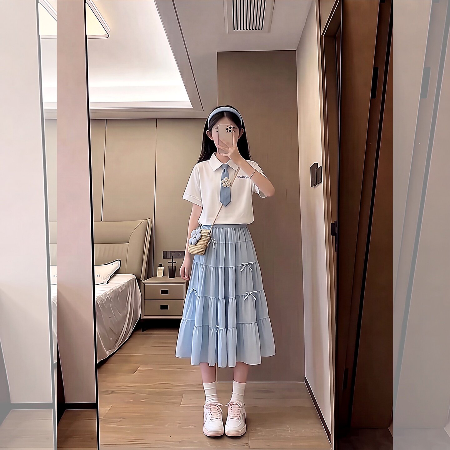 女童短袖半身长裙套装2026新款夏