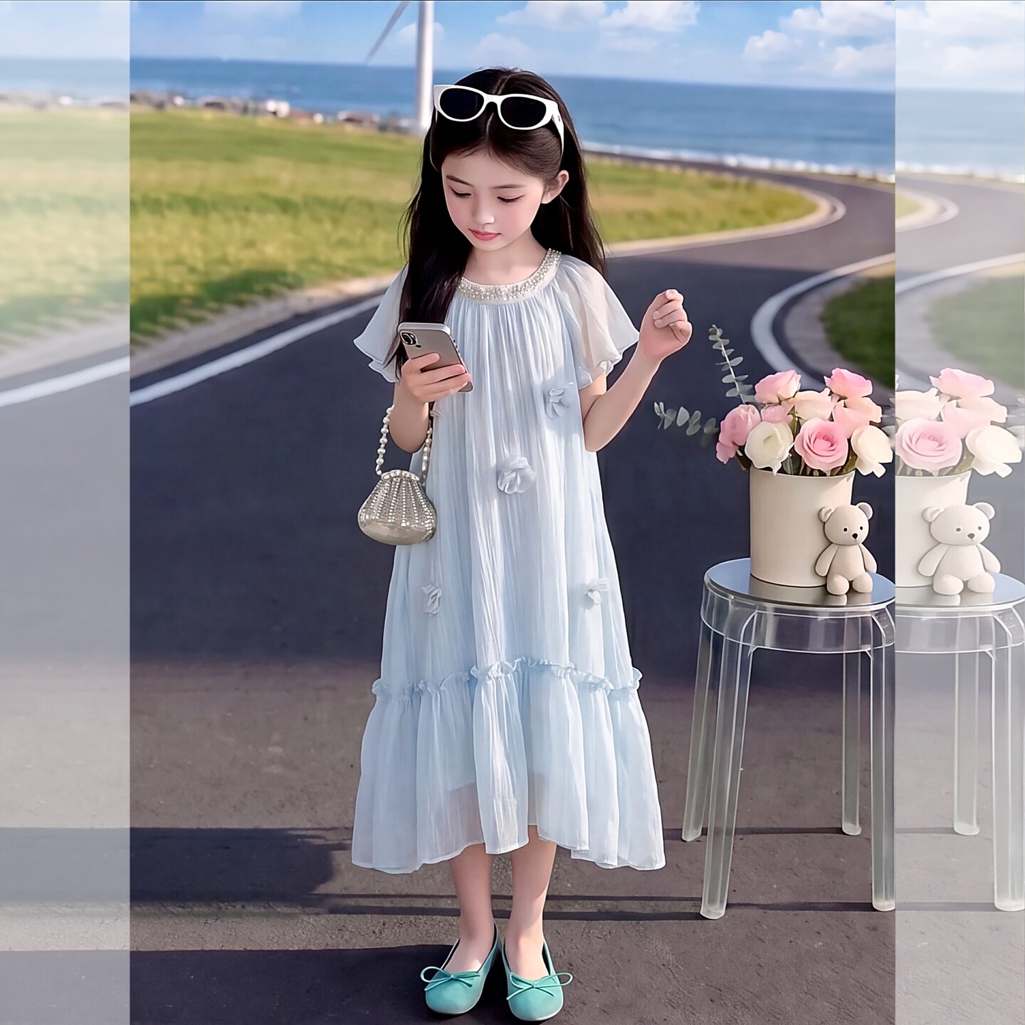 女童连衣裙夏装2026夏季新款洋气
