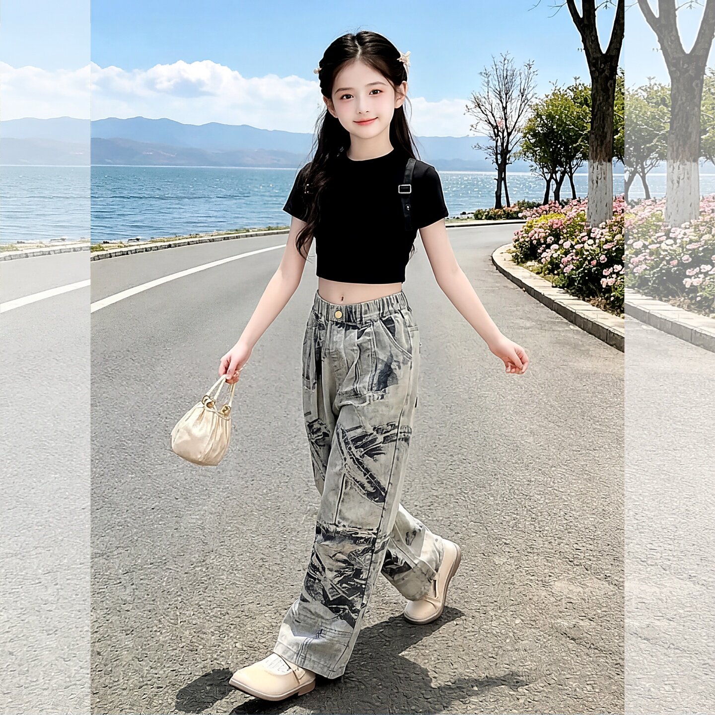 女孩爵士舞服装街舞潮服酷感