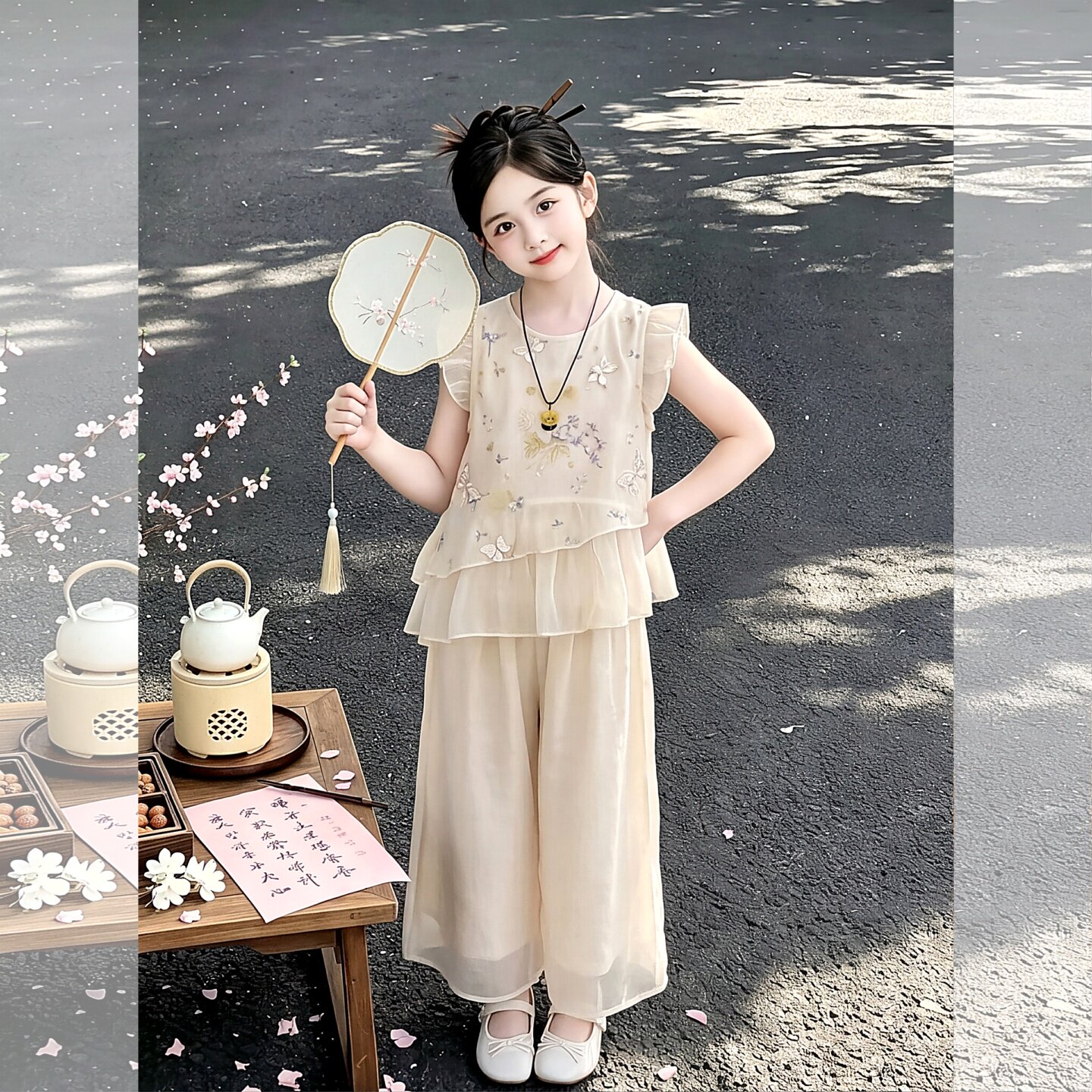 汉服女童夏季2026新款儿童时髦国
