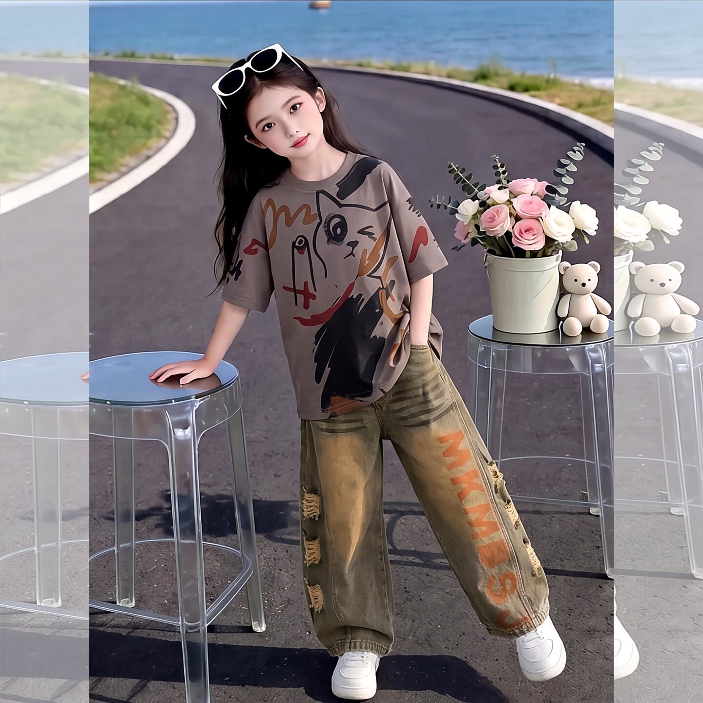 女童夏装套装2026新款今年流行爆
