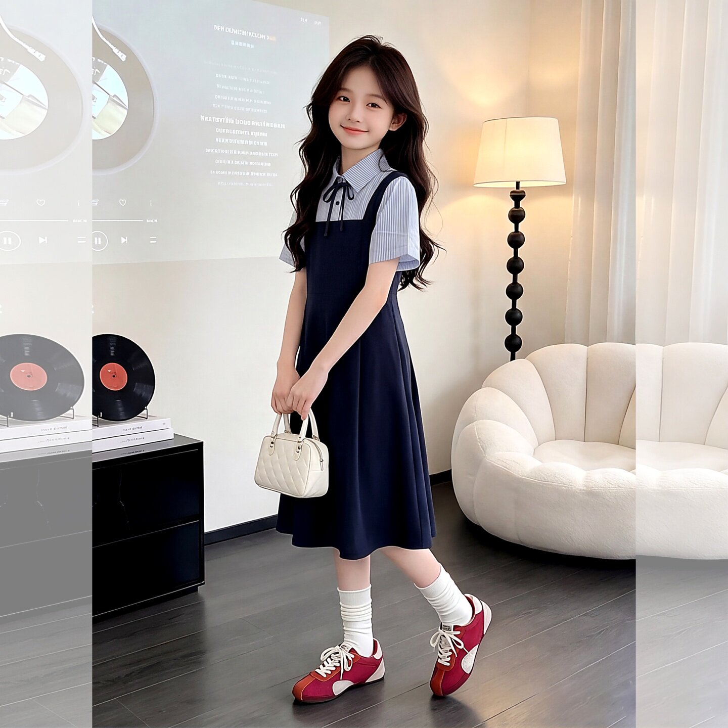 女童连衣裙2026夏季新款儿童条纹
