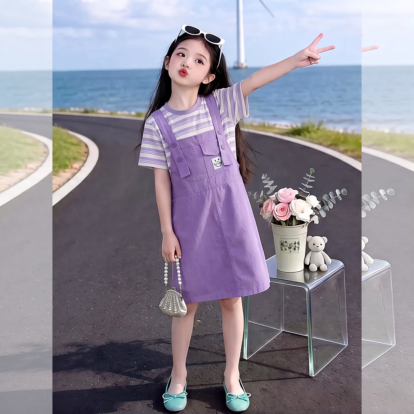 女童夏装套装2026新款儿童洋气女