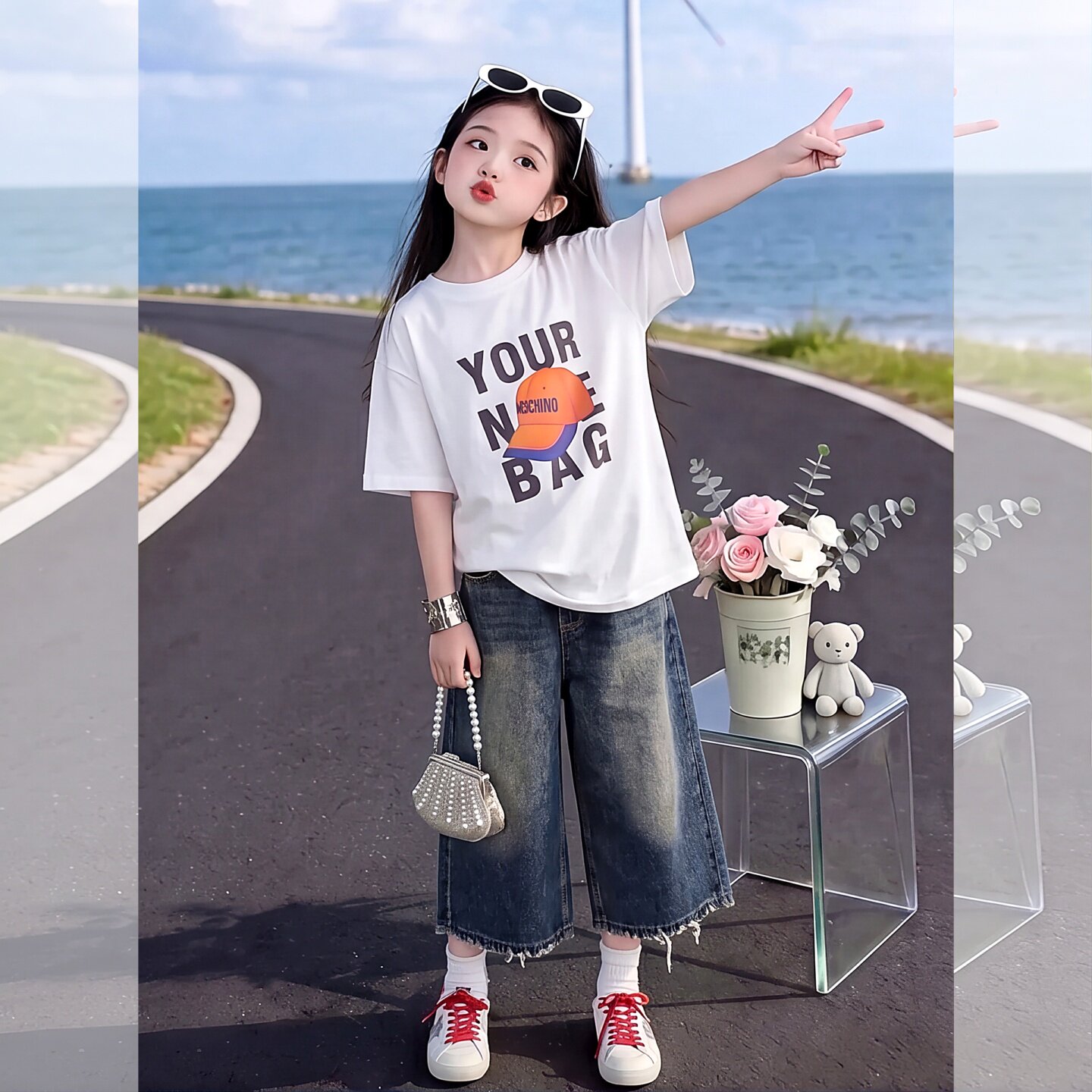 女童套装2026新款潮酷大童休闲女