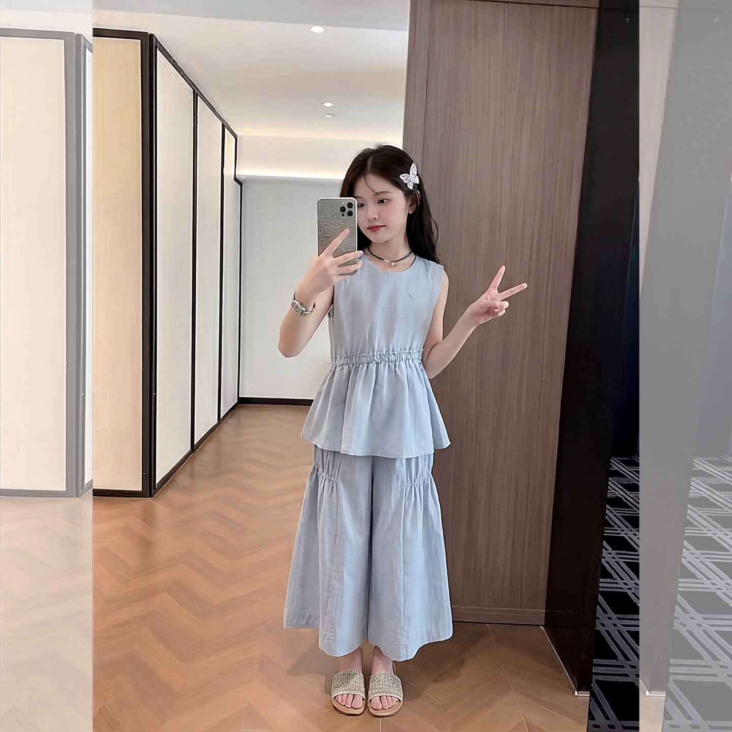 女大童套装夏季2026新款儿童背心