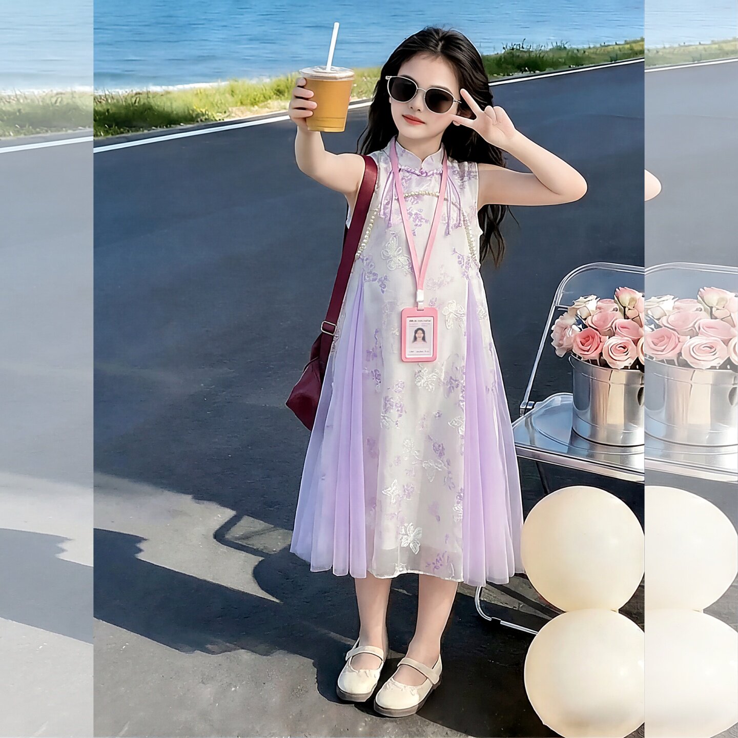 女童旗袍连衣裙夏季中国风儿童夏
