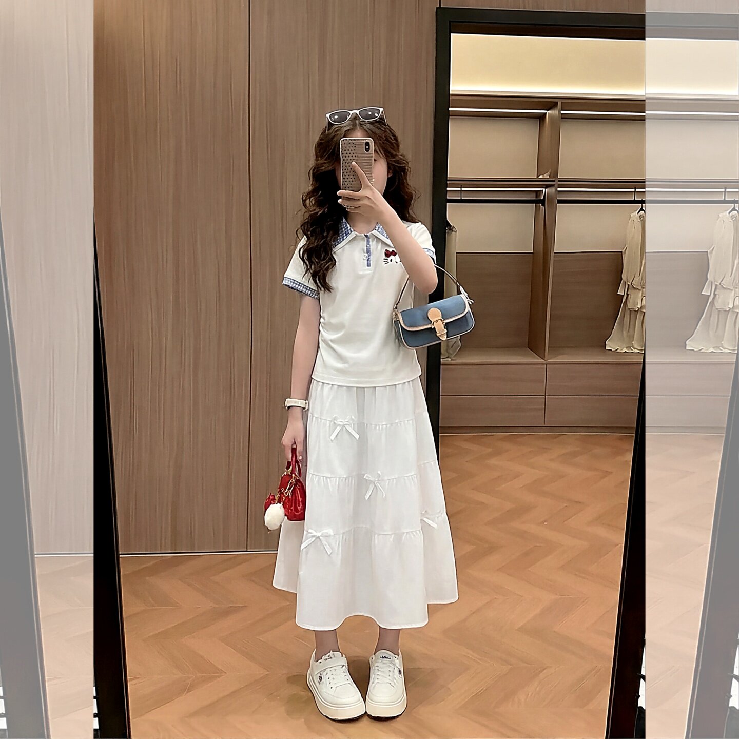 女童夏装学院风套装裙子2026夏季