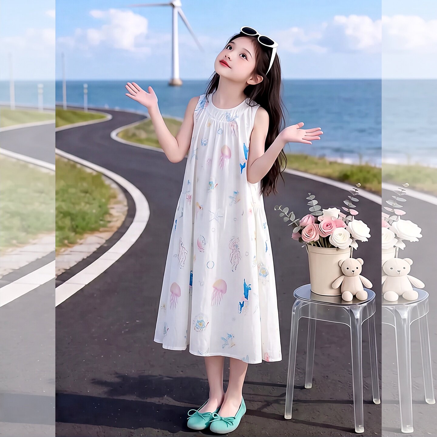 女童连衣裙夏季2026新款中大童女