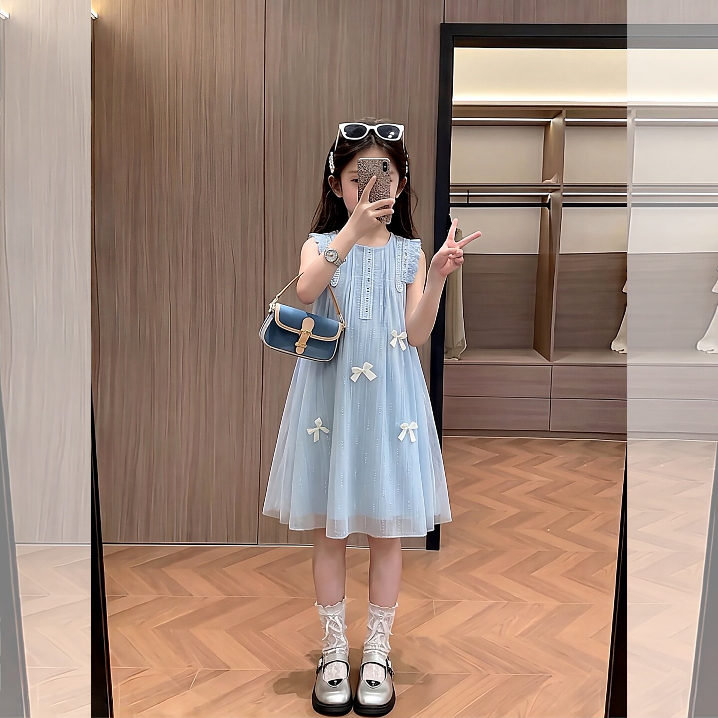 女童连衣裙夏装2026新款洋气儿童韩式超仙裙子女孩夏季甜美公主裙