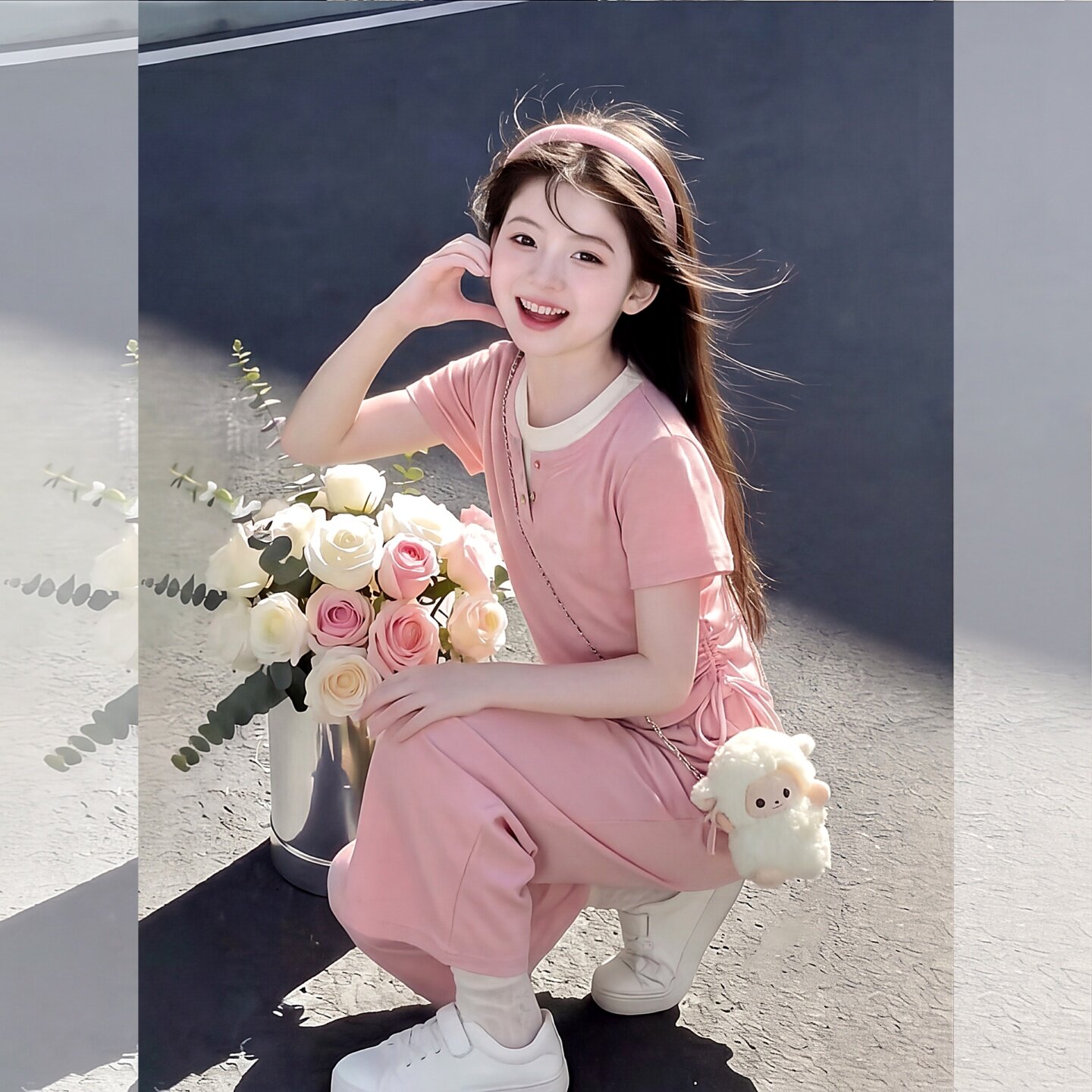 女童夏季套装2026新款洋气中大儿