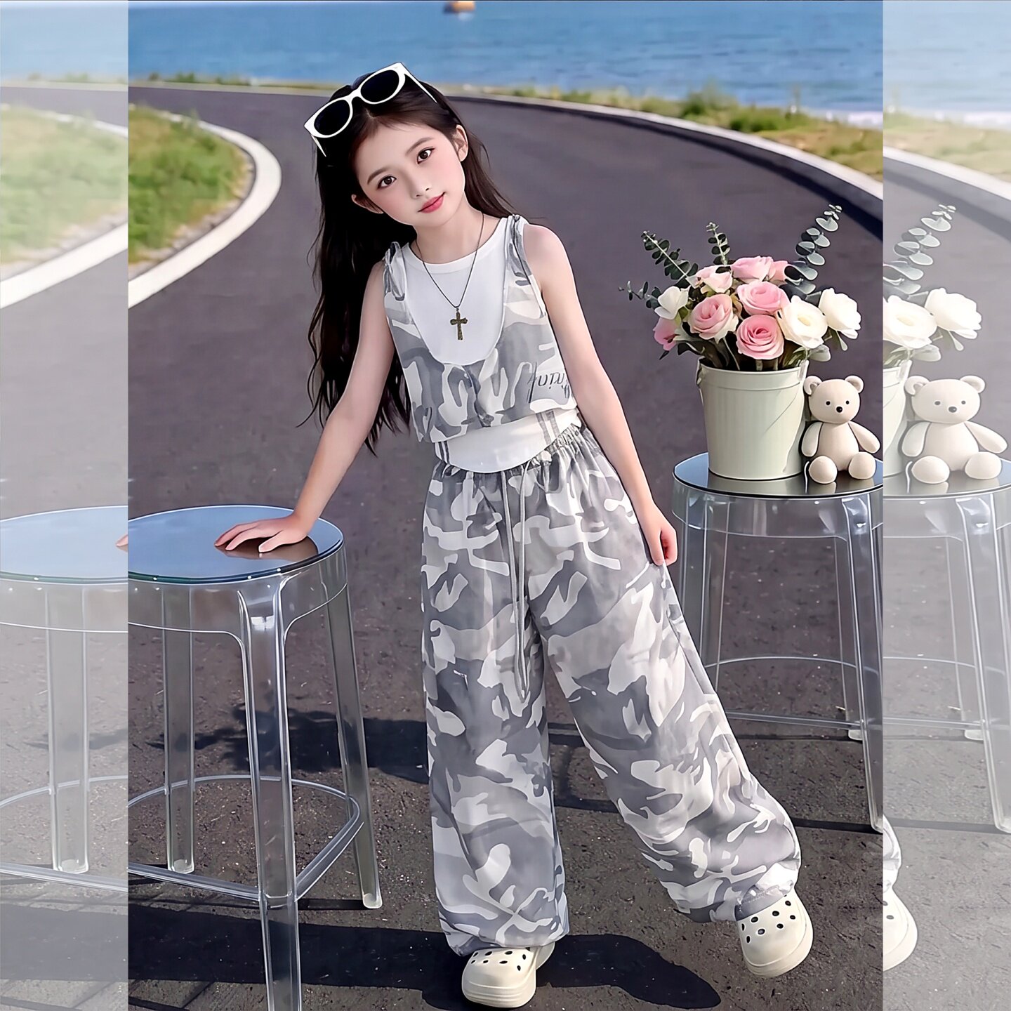 女童夏装套装2026新款女孩夏季美