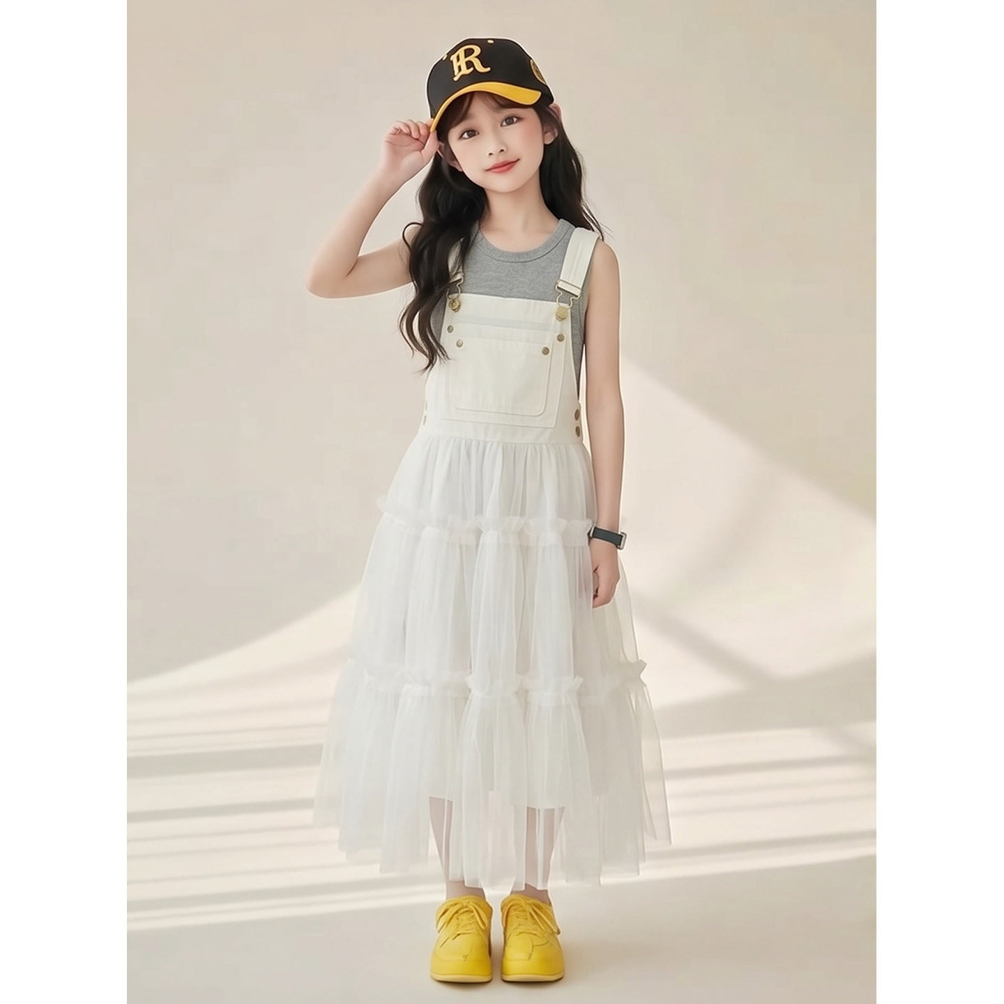 女童绝美网红牛仔背带裙夏季新款