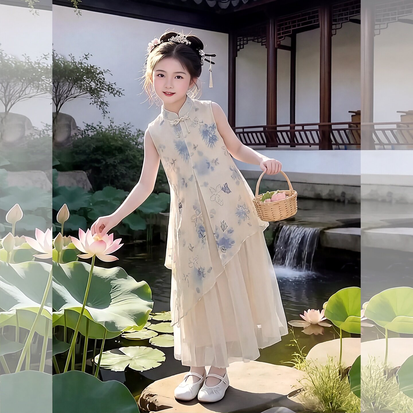 女童夏装新中式连衣裙2026新款儿