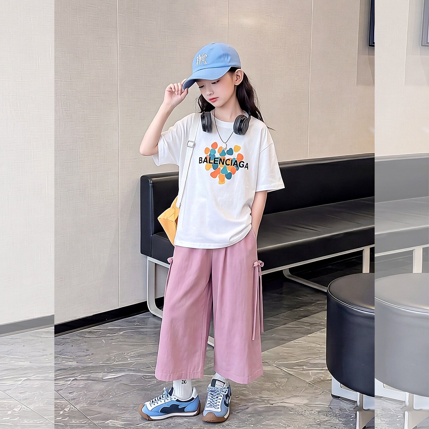 女童夏季短袖套装2026新款洋气女