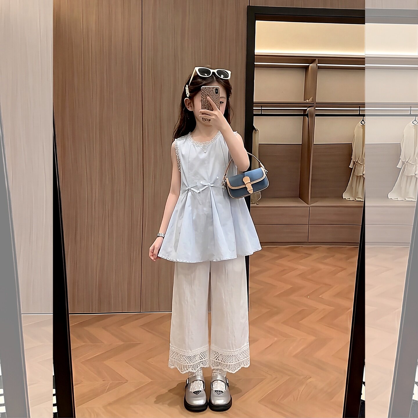女童夏季套装薄款2026新款中大童