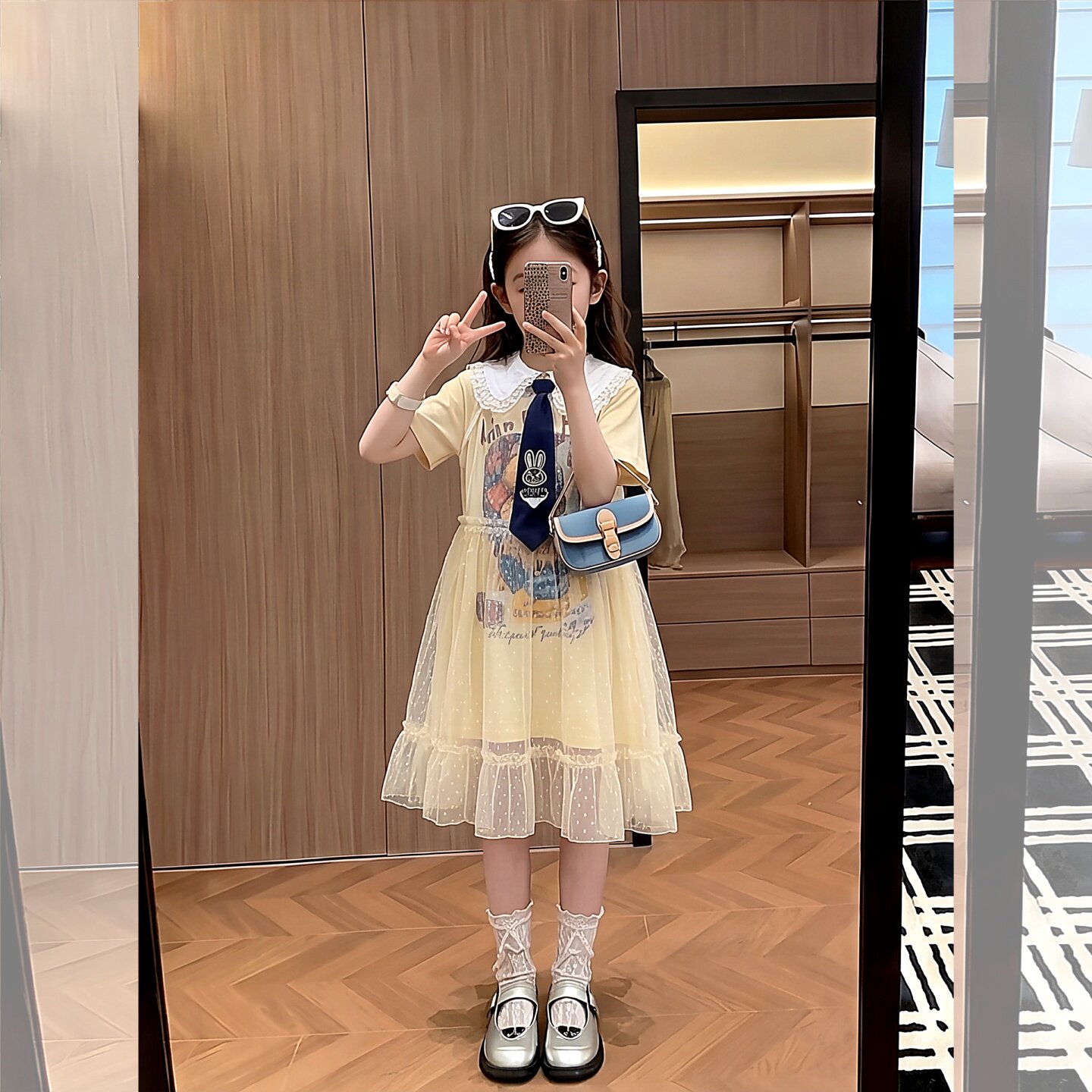 女童洋气时髦裙子大童独特漂亮裙