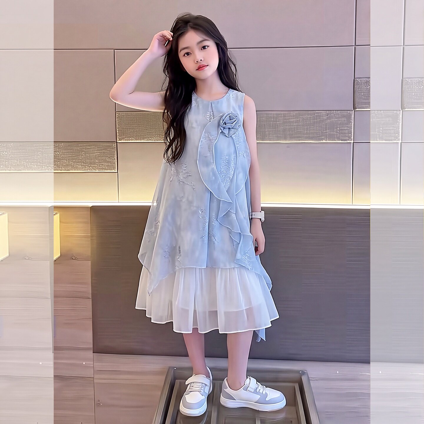 女童连衣裙夏季2026新款儿童背心